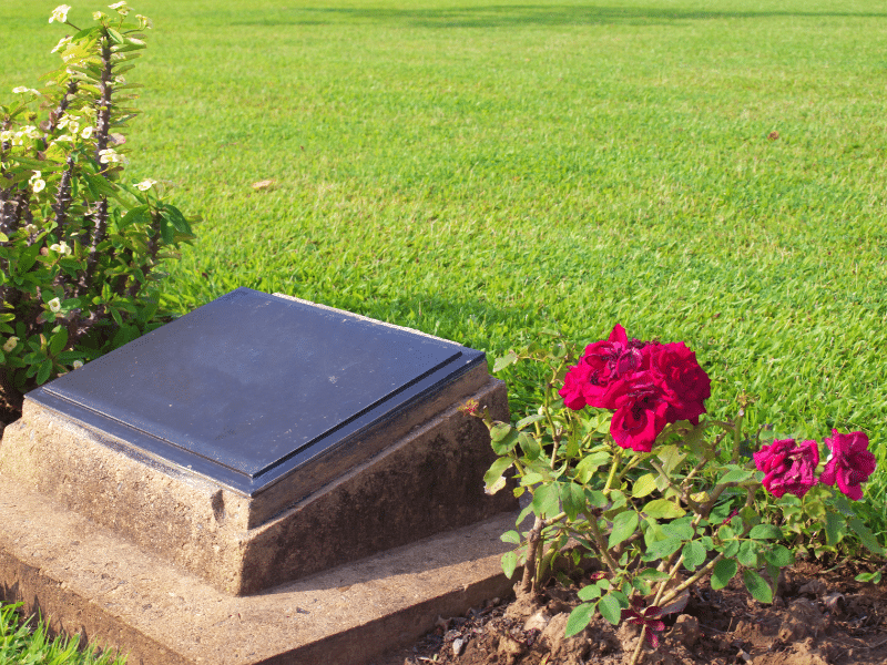flat headstone